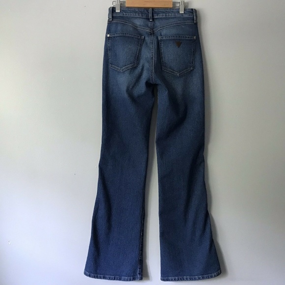 New Guess 1981 Flare Snap Button Jeans 27 Long - Picture 4 of 8